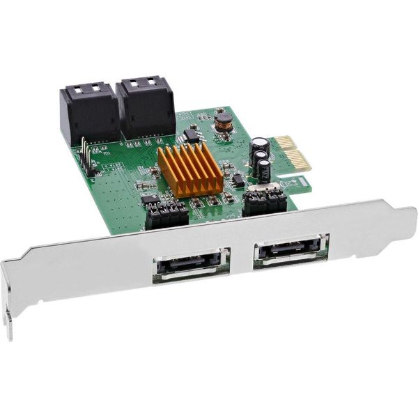 Inline® 76617C Scheda D'interfaccia, 4X Sata 6Gb/S, Con 4X Sata + 2X Esata, Pcie 2.0 (Pci-Express)-image