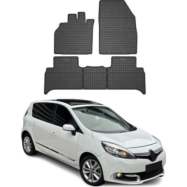 2009-2016 Renault Scenic Tappetini Tpe Nero 5 Pz-image