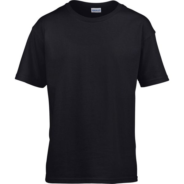 Maglietta Gildan Softstyle Per Bambini PC3387 (7-8 Anni (128)) (Nero)-image