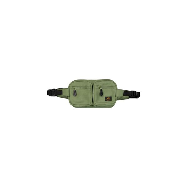 GüRteltasche Alpha Industries "Label Waist Bag", GrüN (Sage, GrüN), Obermaterial: 100% Polyester. Futter: 100% Nylon, Taschen GüRteltasche-image