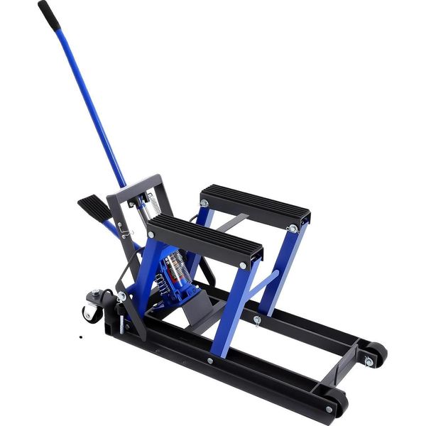 Sollevatore Per Moto, Funzionamento Idraulico, Portata 680 Kg, Blu-image