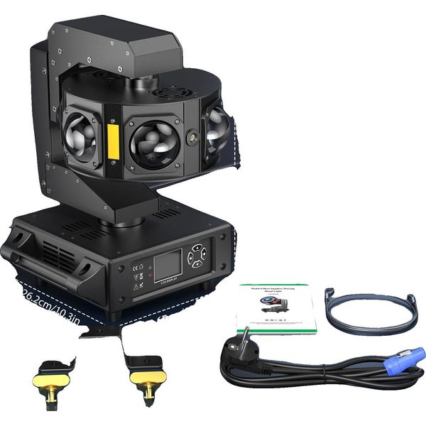 Faro Mobile, Effetti Rgbw, Controllo Dmx, Nero, Spina Ue-image