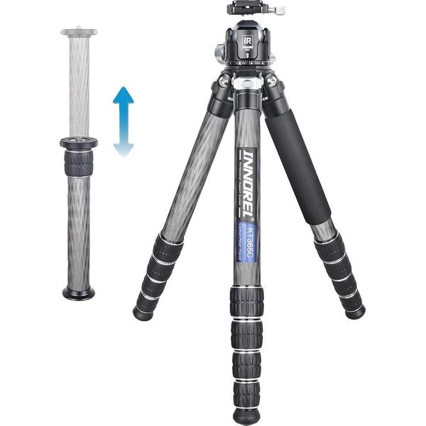 Treppiede Professionale, Struttura In Fibra Di Carbonio, Supporta Fotocamere Pesanti, KT365C E N52-image