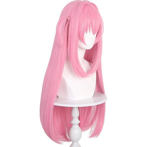 Inf Parrucca Cosplay Rosa: Capelli Sintetici Termoresistenti Per Anime E Feste-image