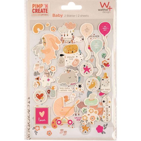 Walther Pimp And Create Baby Sticker Set Di Adesivi 3D E Piatti-image