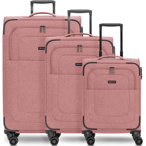 Redolz Carrello Essentials 12 Trolley-Set 3 -Pezzi Rose Rosa Antico-image