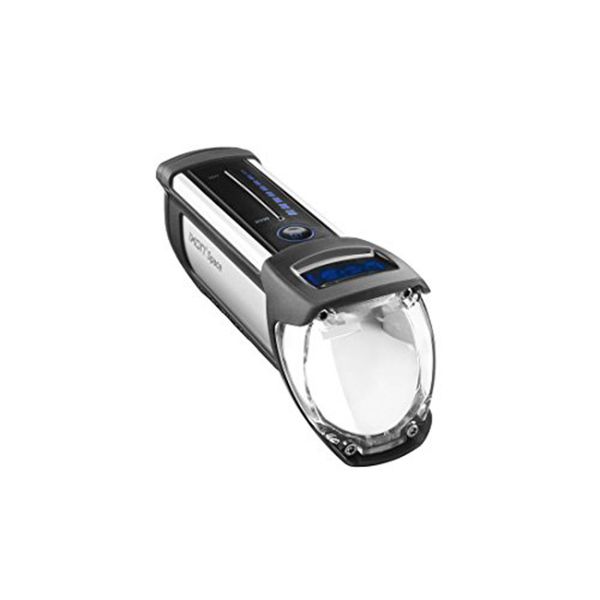 Busch & MüLler 196L Faro Ricaricabile 'Ixon Space', Led, Montaggio A Manubrio, 150 Lux, Con Adattatore Di Rete, Nero/Argento-image