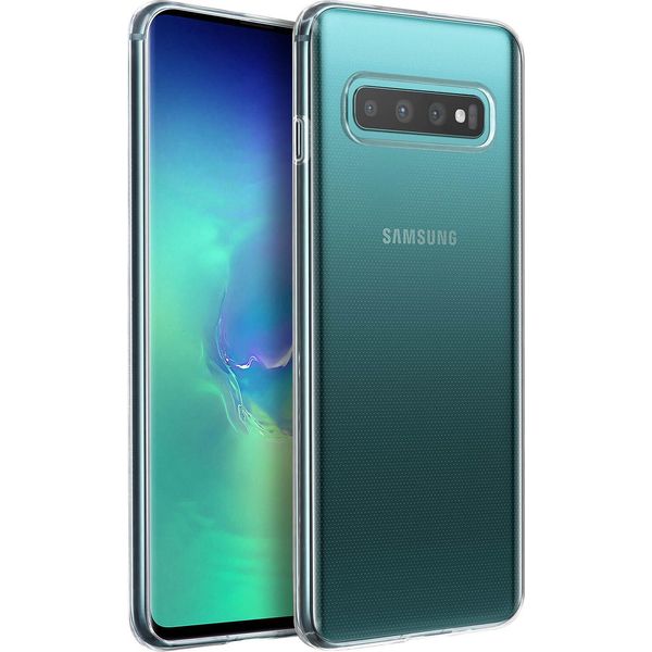 Avizar, Samsung Galaxy S10 Plus Custodia Protettiva Cover Posteriore In Silicone Seconda Pelle, Trasparente-image