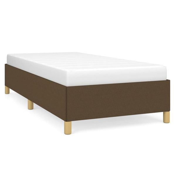 Vidaxl Struttura Letto Senza Materasso Marrone Scuro 90X190 Cm Tessuto-image