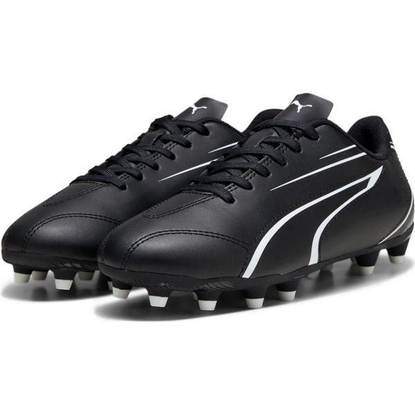 Puma Vitoria Bambini Scarpe Da Calcio Fg/Ag Nero / Bianco Dimensioni 34,5 Erba Artificiale-image