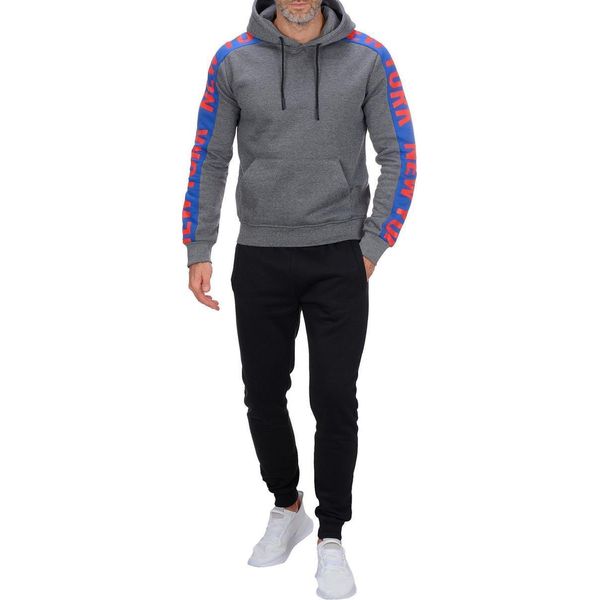 Tuta Da Jogging Da Uomo Tuta Sportiva Con Cappuccio, Grigio Scuro/Xxl-image