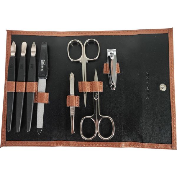 Set Per La Cura Delle Unghie 8 Pezzi In Vera Pelle | Manicure Pedicure | Solingen | Germany Bronzo-image
