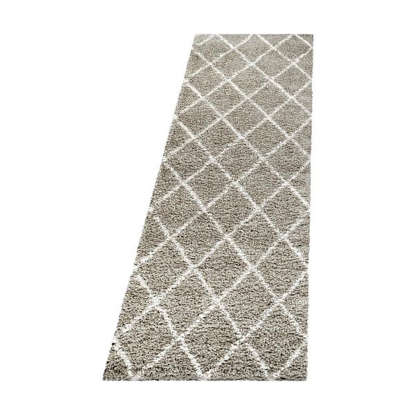 Tappeto A Pelo Alto Alvor Beige 80 X 250 Cm-image
