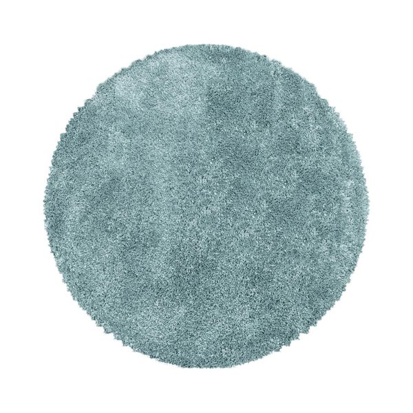Tappeto A Pelo Alto Fluffy Blue 80 Cm Rotondo-image