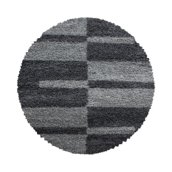Tappeto A Pelo Alto Gala Grey 200 Cm Rotondo-image