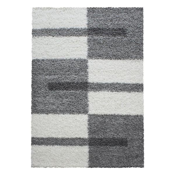 Tappeto A Pelo Alto Gala Grigio Chiaro 60 X 110 Cm-image