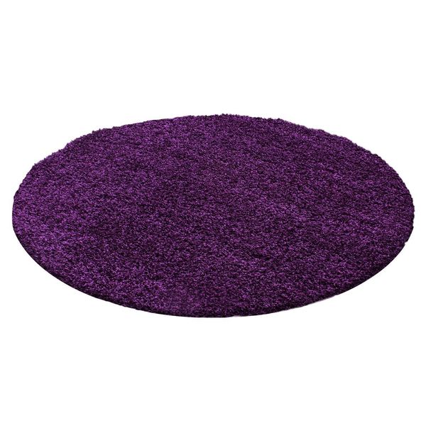 Tappeto A Pelo Alto Life Purple 200 Cm Rotondo-image