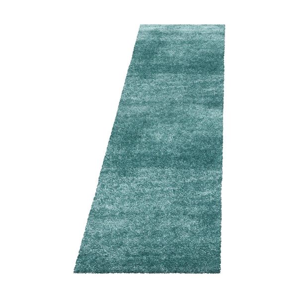 Tappeto A Pelo Alto Brilliant Turchese 80 X 250 Cm-image