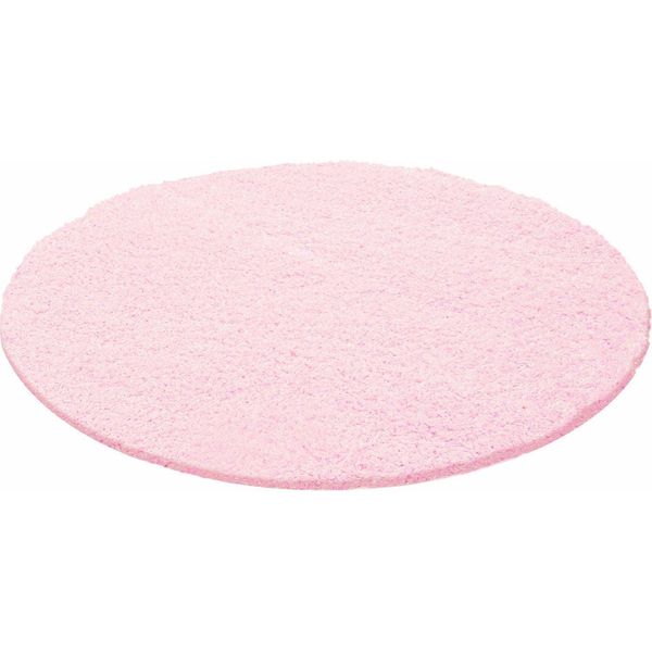Tappeto A Pelo Alto Life Pink 160 Cm Rotondo-image