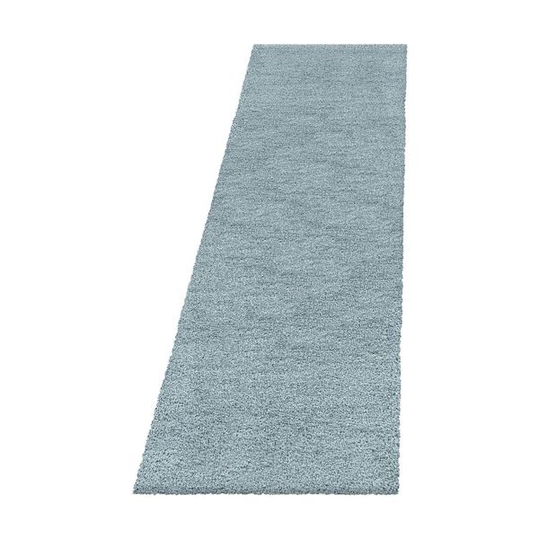 Tappeto A Pelo Alto Fluffy Blue 80 X 250 Cm-image