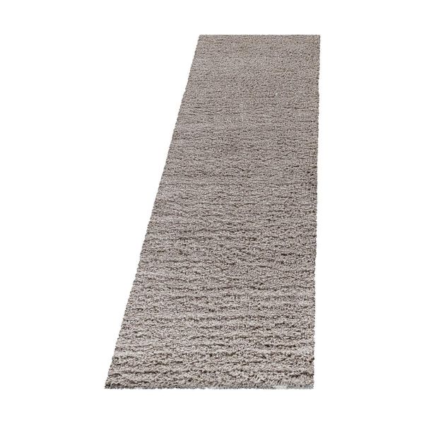 Tappeto A Pelo Alto Fluffy Beige 80 X 250 Cm-image