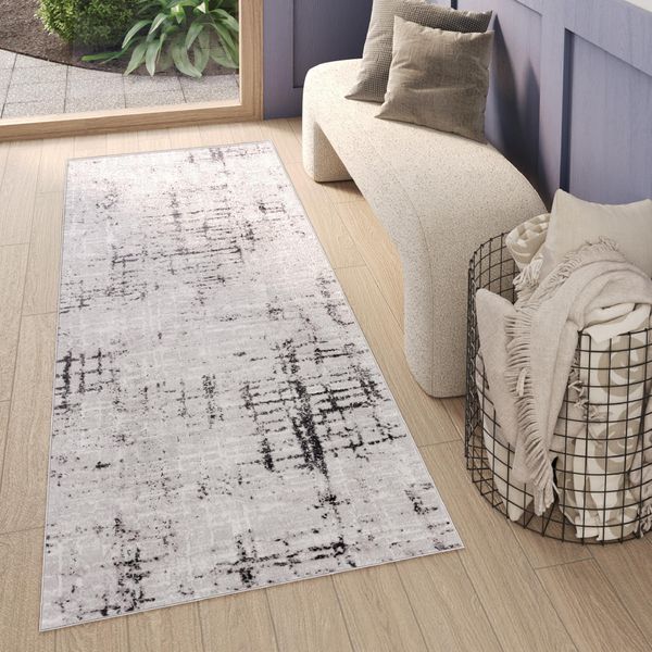 Tappeto Tapiso Sky Modern Grey Cream OEKO-TEX 100 X 200 Cm-image