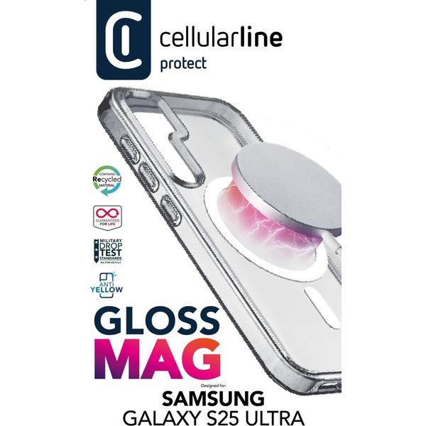 Cellularline Cellularline Gloss Mag - Galaxy S25 Ultra Custodia Magnetica Per La Ricarica E Il Fissaggio Al Caricatore Magsafe-image