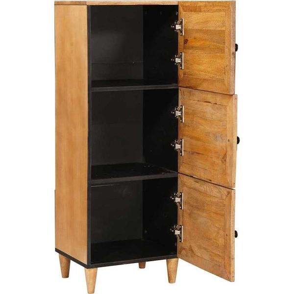 Vidaxl Credenza Con Anta Marrone Chiaro 40 X 33 X 110 Cm In Legno Massiccio Di Mango-image