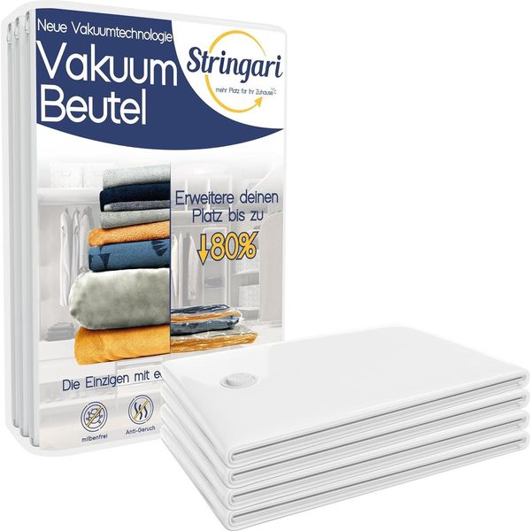 Sacchetti Sottovuoto Stringari Per Vestiti Hoover Set Di 4 L 80X60 - Piumini Di Gli Unici Sacchetti Sottovuoto Con Spessore Di 90 Micron-image