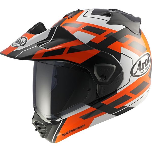 Casco Arai TOUR-X5 Match Enduro, Bianco/Nero/Arancio, L (59/60)-image