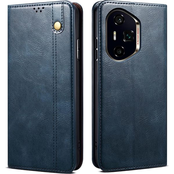 Custodia Per Honor 400 In Pelle Flip Case Portafoglio Con Funzione Stand Blu-image
