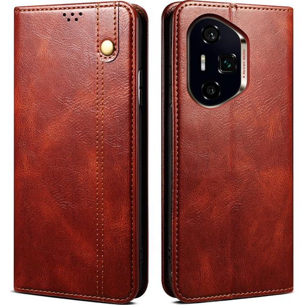 Custodia Per Honor 400 Pro In Pelle Flip Case Portafoglio Con Funzione Stand Rosso-image