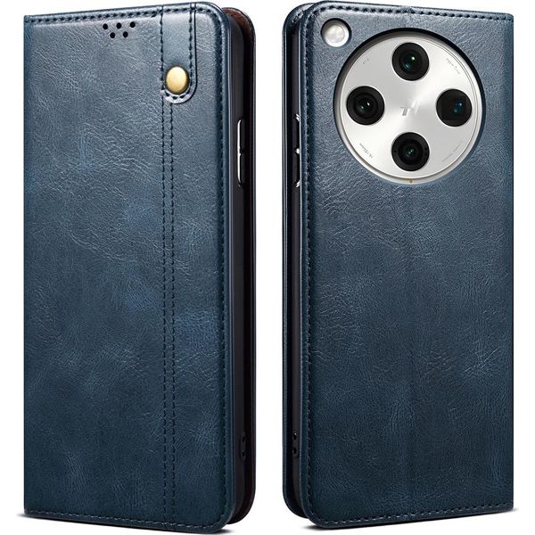 Custodia Per Oppo Find X8S In Pelle Flip Case Portafoglio Con Funzione Stand Blu-image