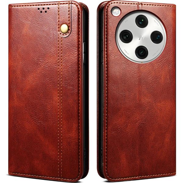 Custodia Per Oppo Find X8S+ In Pelle Flip Case Portafoglio Con Funzione Stand Rosso-image