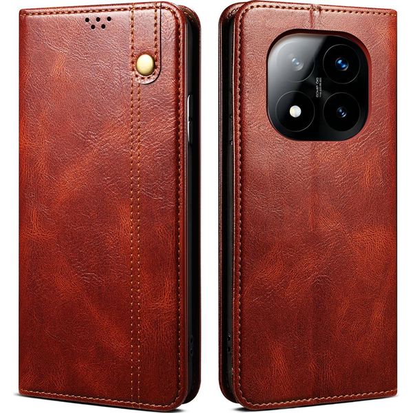 Custodia Per Xiaomi Redmi Note 14 Pro+ 5G In Pelle Flip Case Portafoglio Con Funzione Stand Rosso-image