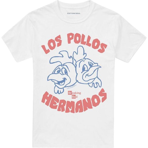 Breaking Bad - Maglietta "Los Pollos Hermanos"" Per Uomo/Donna Unisex TV20884 (S) (Bianco)"-image