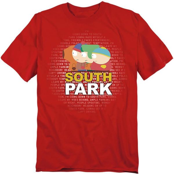 South Park - Maglietta "Lyrics"" Per Uomo/Donna Unisex TV20700 (S) (Rosso)"-image
