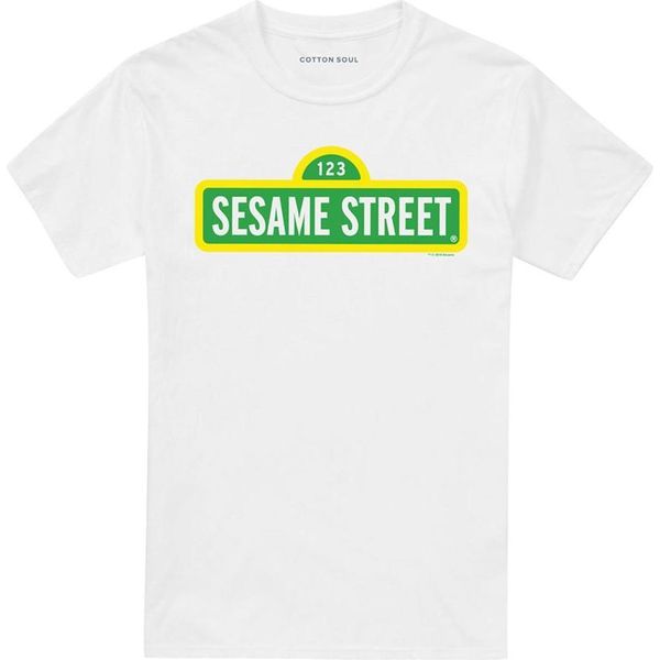 Sesame Street - Maglietta Da Uomo/Donna Unisex TV20740 (L) (Bianco)-image