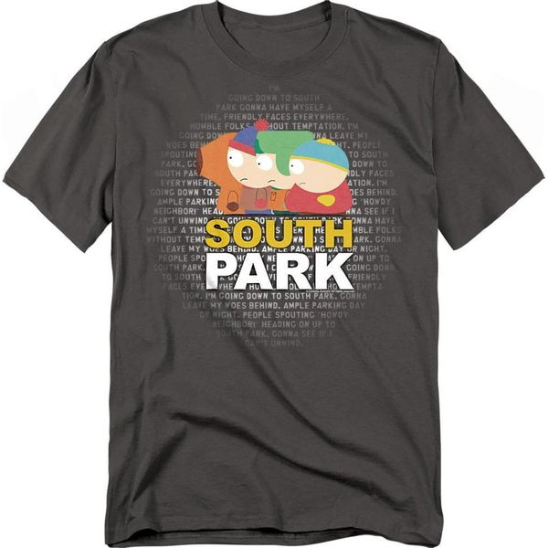 South Park - Maglietta "Lyrics"" Per Uomo/Donna Unisex TV20700 (4XL) (Charcoal)"-image