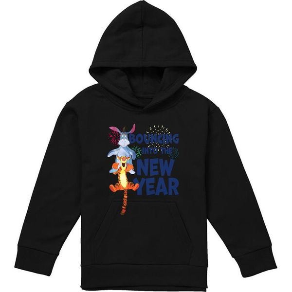 Winnie The Pooh - Kapuzenpullover Per Bambini "Saltellando Verso Il Nuovo Anno"" TV21105 (128) (Schwarz)"-image