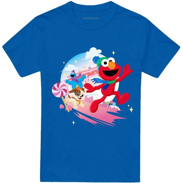 Sesame Street - Maglietta "Holiday Cheer"" Per Uomo/Donna Unisex TV21229 (4XL) (Blu Royal)"-image