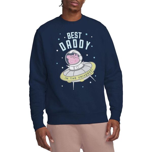 Peppa Pig - Felpa "Best Daddy Pig In The Universe"" FüR Herren/Damen Unisex TV21244 (S) (Marine)"-image