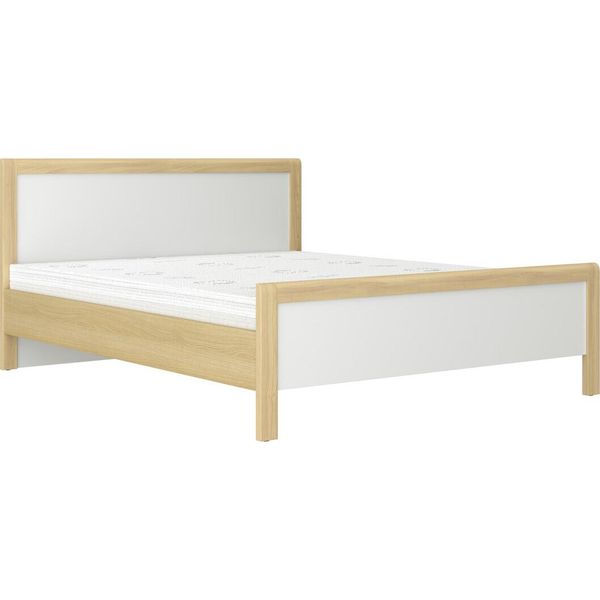 Letto Matrimoniale Moderno Bianco Letti Da Camera Struttura In Legno Di Alta Qualità-image