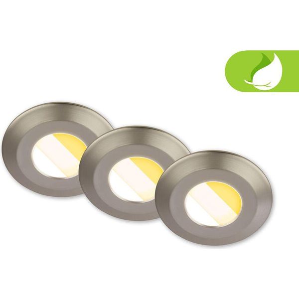 Set Di 3 Faretti Led Da Incasso Per Bagno Led Faretti Da Incasso Per Bagno Cts Dimmerabili Ra90-image