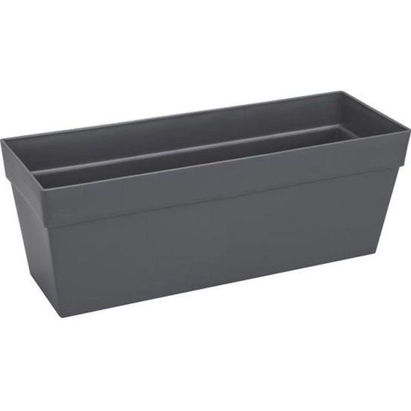Vaso Per Piante Elho Antracite Polipropilene Grigio Scuro Plastica Rettangolare Moderno 50 Cm-image