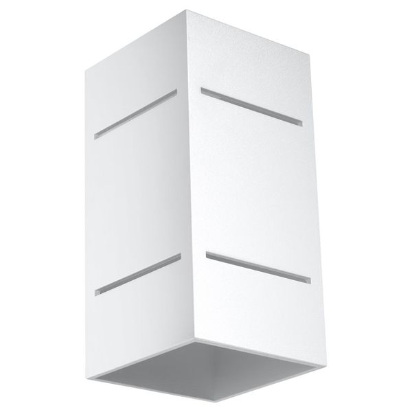Lampada Da Parete Blocco Bianco 1Xg9 8W Alluminio 20X12X10Cm Sollux Lighting-image