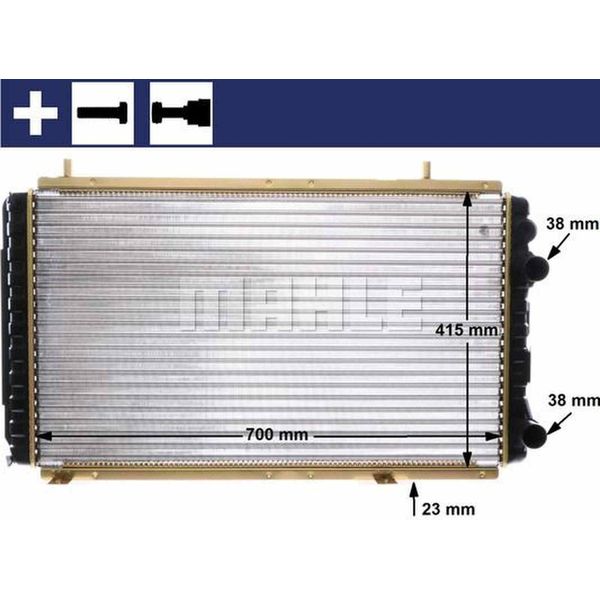 Mahle Original Radiatore Raffreddamento Motore Cr 168 000S Per Fiat Ducato Bus (230)-image