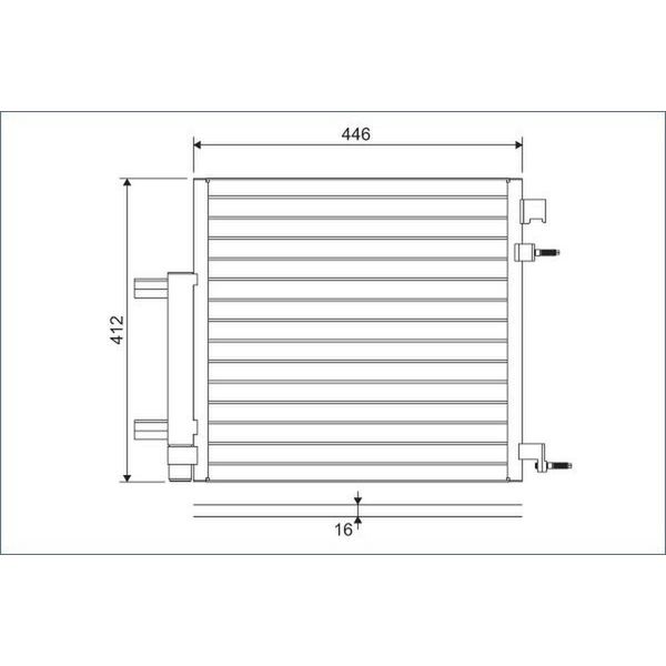 Condensatore Aria Condizionata Con Essiccatore Valeo Per Chevrolet Spark (M300)-image
