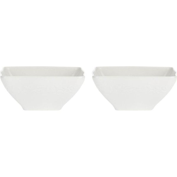 La Porcellana Bianca Set Di 2 Ciotole Quadrate Profonde 22 Cm P003800922Z-image