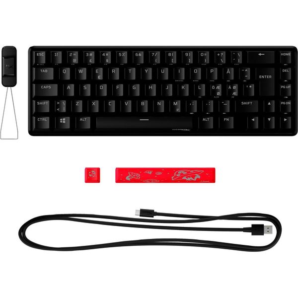 Hyperx Alloy Origins 65 - Tastiera Meccanica Da Gioco - Hx Red (Senza Layout), 65%, Cavo, Usb, Interruttore Meccanico, Led Rgb, Nero-image